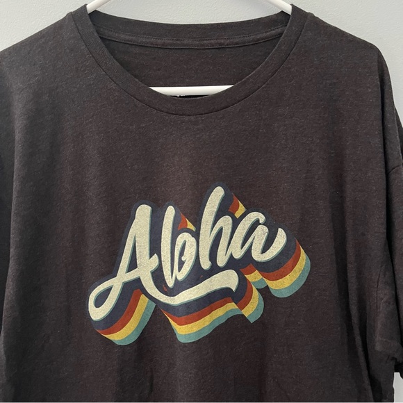 Aloha Shirt Mens Extra Large Gray Multicolor Hawaiian Tropical Outdoors Casual - Picture 3 of 8